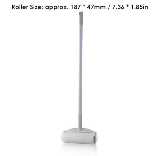 , Lint Rollers, Sticky Rollers for Floor, 60 Sheets Floor Roller, Long Handle, with Extendable Handle, for Cleaning Carpets, Cars, Clothing, and Pet Hair