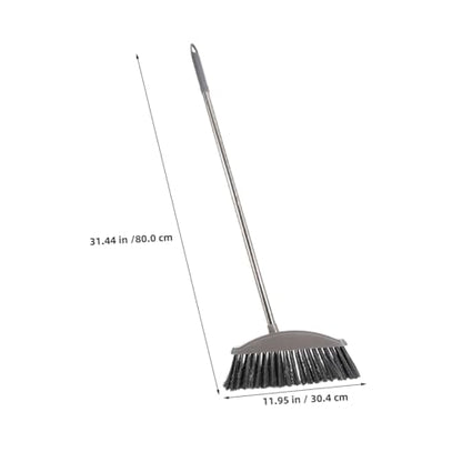 Cabilock 2pcs Hard Floor Broom Handle Heavy Duty Garage Broom for Home Cleaning - color: Dark Grey