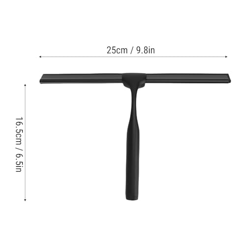 Stainless Steel Squeegee, All Purpose Shower Window Squeegee with Comfortable Non Slip Grip, for Glass Doors Tiles Windows Mirrors Home Commercial Automotive (Black) - size: Black