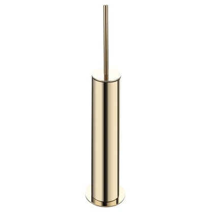 BGL Toilet Brush and Holder Set, Heavy Duty 304 Stainless Steel, Round Base and Long Handle for Bathroom Deep Cleaning, Drip-Proof, Space Saving for Storag, Polished Gold - color: Gold