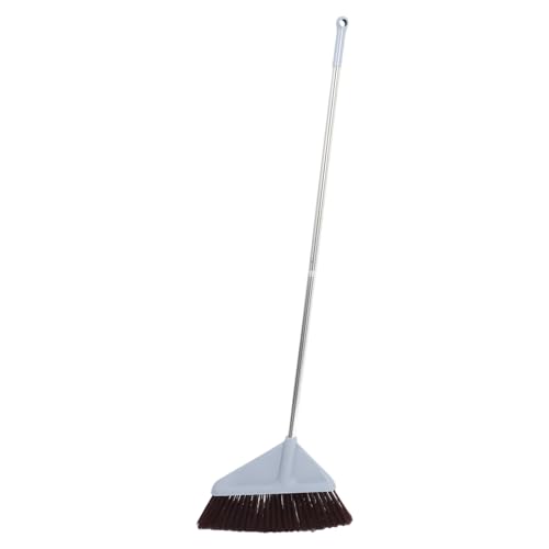 VILLCASE Heavy-Duty Commercial Broom with Long Handle for Indoor Outdoor Use Soft Bristle Patio Sweeping Tool for Courtyard Garage Kitchen Office and Market Cleaning