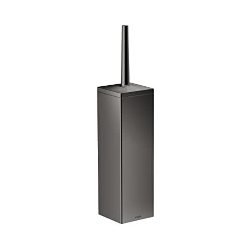 AXOR Universal Rectangular Toilet Brush Holder, Wall-Mounted in Polished Black Chrome, 42655330 - color: Polished Black Chrome