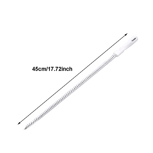SagaSave 2 Pcs Sewer Drain Brush Bendable Long Pipe Cleaners Flexible Cleaning Tool Reusable Spiral Cleaning Brush for Tube, Kitchen, Pipes, Dishwasher, Drains (45cm)