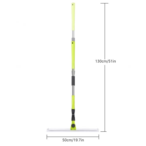Magic Broom Sweeper, with 51 Long Handle Silicon Broom, Floor Squeegee for Concrete Floor Cleans Glass,Fine Dust,Hair,Liquids