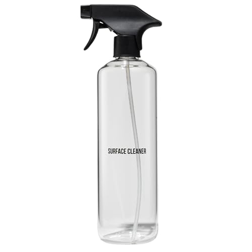 Public Goods Empty Glass Spray Bottle for Multi-Surface Cleaner | Refillable Spray Bottle for Cleaning | Made with Borosilicate Glass for Countertops, Tile, Floors, Appliances | BPA Free | 24 Oz - style: Empty Glass Bottle