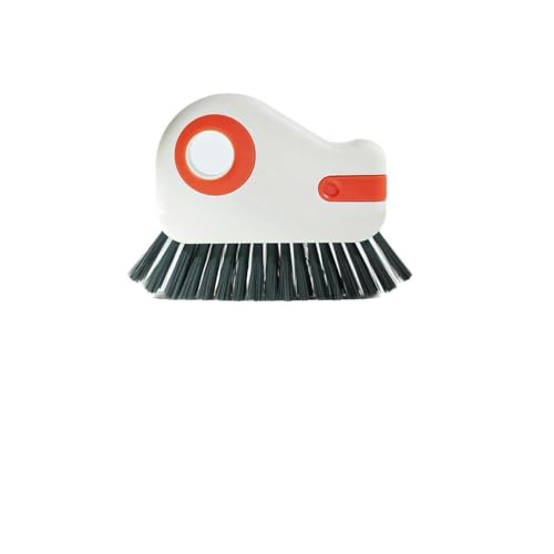 2 in 1 Groove Cleaning Brush Window Track Cleaning Tools, Multifunction Crevice Brush with Hard Bristle and Hidden Scraper, Kitchen Brush Window Track Cleaner for Sliding Door Track, Sill (Orange) - color: Orange