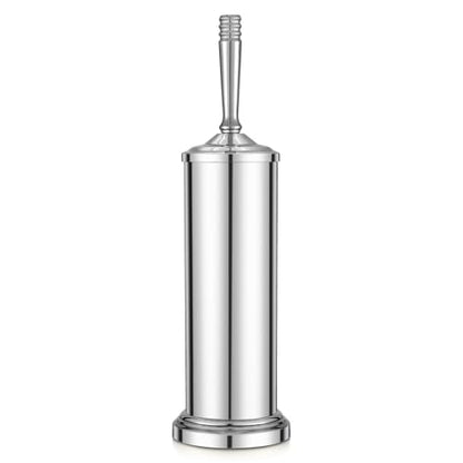 Chrome Toilet Brush and Holder Set, Stainless Steel Toilet Brush for Bathroom,Heavy Duty Toilet Bowl Brush and Holder,Deep Cleaning Modern Toilet Cleaner Brush -Space Saving, Covered Brush - color: Chrome