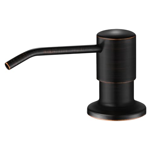 Soap Dispenser for Kitchen Sink ORB Lotion Dispenser for Kitchen Sink Stainless Steel Pump Head, with 17 Ounce Soap Bottle Refill from the Top,Soap Pump for Kitchen Sink - color: Oil Rubbed Bronze
