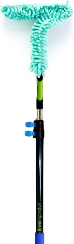 EVERSPROUT Flexible Microfiber Ceiling & Fan Duster | Bendable to Clean Any Fan Blade | Removable & Washable Brush Head | 25" Ceiling Duster + 3' Pole - size: 25" Ceiling Duster + 3' Pole