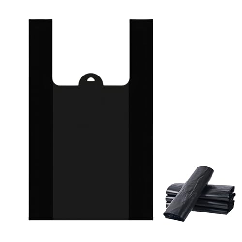 100 Count Black Small T-Shirt Trash Bags with Handles | Perfect for Dogs&Cats Waste Bags,Mini Car Trash Bags