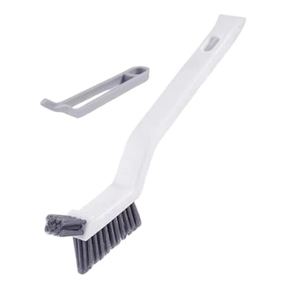 Crevice Cleaning Brush, Ultra Thin Stiff Bristles, 1piece, Grout Scrubber Tool, Window Track Cleaner, Ergonomic Long Handle, for Deep Scrubbing Bathroom Tiles Kitchen Faucets Shower Door Tracks Car - color: White
