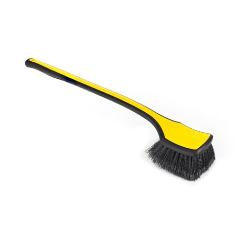 Detail Factory - Fender Well Brush - Ergonomic ProGrip Handle, Stiff Synthetic Bristles, Ergonomic Design, Clean Your Wheel Wells with Ease - Live Wire - color: Live Wire