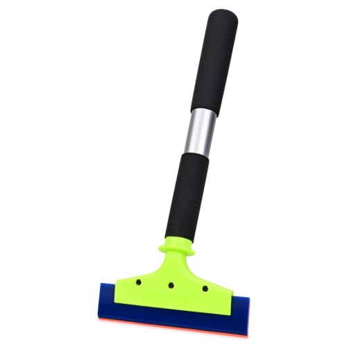 EHDIS Long Handle 8-Inch Rubber Squeegee Aluminum Tube Handle Window Tint Squeegee Auto Water Blade, Shower Squeegee for Car Windshield, Glass, Tiles, and Smooth Surfaces