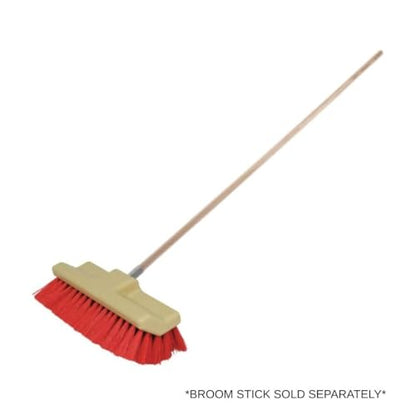 Soro Essentials- 10" Multi-Angle Floor Scrub Brush Head Only with 0.6mm Red Synthetic Bristles-Household Cleaning Brushes Stiff Bristle Floor Scrubber for Cleaning Shower Bathroom Garage Kitchen Wall
