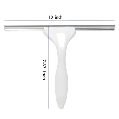 Squeegee for Shower Glass Door, Shower Squeegee for Glass Doors - All-Purpose Squeegee with Hook for Shower Doors, Windows, Mirrors, Tiles and Car Glass - 10 Inches