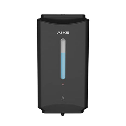 AIKE Automatic Soap Dispenser Commercial Wall Mounted Liquid Dispenser Matte Black Stainless Steel Finish 1100ml Large Capacity - color: Matte Black