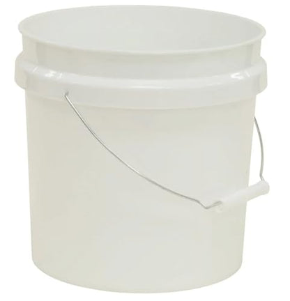 (2 Pack) 2 Gallon Round Comfort Handle Plastic Utility Bucket, White,Durable Round Cleaning and Storage Pails for Home, Garage, Garden