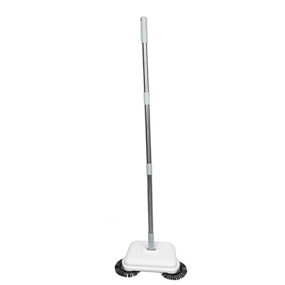 Alomejor Floor Sweeper, 2-in-1 Manual Floor Cleaner with Adjustable Handle for Hardwood Tile Quick Cleanup