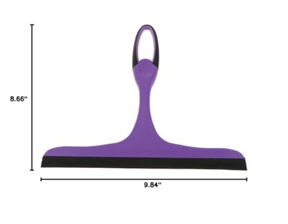 Menolana Silicone Squeegee for Glass Surfaces, 25x22x3.4cm Handheld Window Wiper for Home, Bathroom Shower Doors and Car Windshields