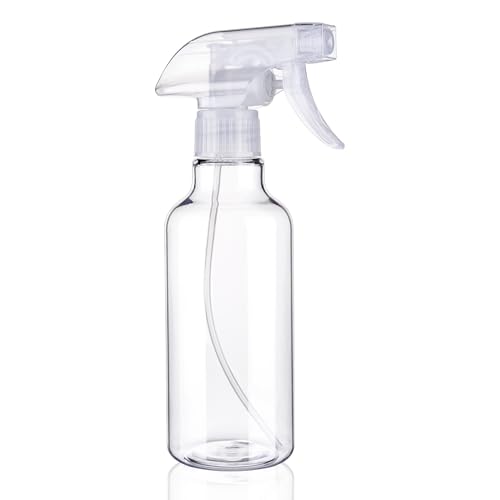 Spray Bottles 12oz Plastic Spray Bottle for Hair Mist/Stream Heavy Duty Empty Spray Bottles for Cleaning Solutions, Plants (12oz-Clear) - color: 12oz-Clear
