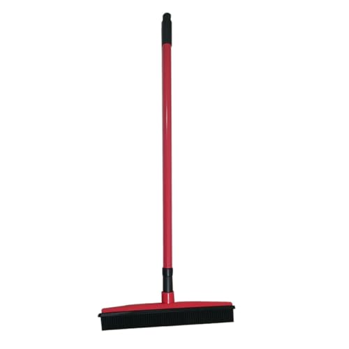 Beaupretty PET Hair Removal Broom Long Handle Rubber Carpet Scraper for Dog Hair Cleaning Easy to Use Mop for Windows and Home Cleaning