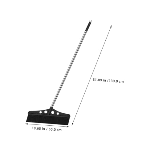 Wide Detachable Broom Handle for Outdoor Sweeping Versatile Stainless Steel Deck Scrub Brush for Concrete for Gardens and