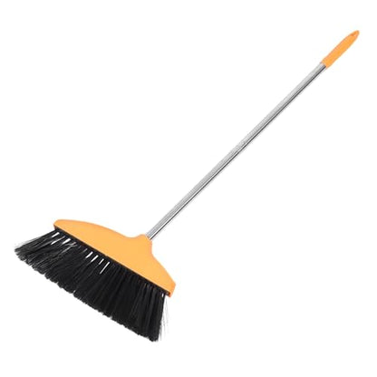 Soft Bristle Broom Long Stainless Steel Handle Indoor Floor Cleaning Broom Home and Kitchen Sweeping Dust Hair