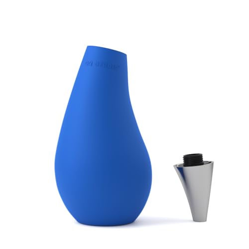 Kitchen Bathroom Counter top Squeezable Soap Dispensers Tear Drop Shape Bottle (Blue, ~7oz) - color: Blue, size: ~7oz