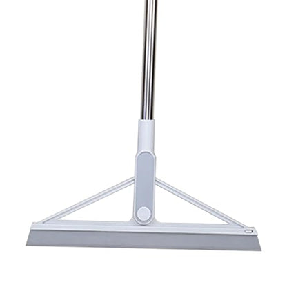 Magic Squeegee Broom for Floor - Multifunction Rubber Brooms with 41" Adjustable Handle Household Cleaning Sweeper for Pet Hair, Carpet, Water