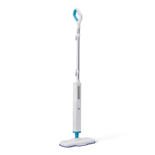 Amazon Basics Steam Mop for All Sealed Hard Floors, Heats Up in 30 Seconds, Chemical-Free Cleaning, 3 Washable Pads, 20-Foot Cord, White - style: Steam Mop
