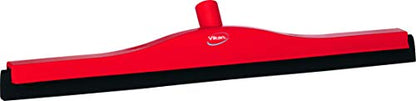 Vikan 77544 Squeegee,Fixed Head,Floor,24",PP/RB,Red - color: Red, size: 7754