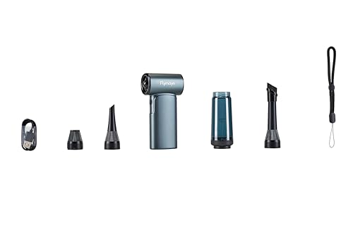 TurboFlow 3-in-1 Compact Ultra High-Speed Cordless Mini Blower, Vacuum & Handheld Fan, 110000RPM, Fast Charging, Dust Blower and Vacuum for Computer, Keyboard, Car, Home, Garden & Outdoor