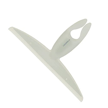 Casabella, White 44037 Clip on Silicone Squeegee, 10-1/8" x 1-1/4" x 6-3/4" h