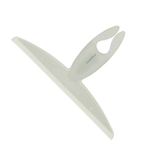 Casabella, White 44037 Clip on Silicone Squeegee, 10-1/8" x 1-1/4" x 6-3/4" h