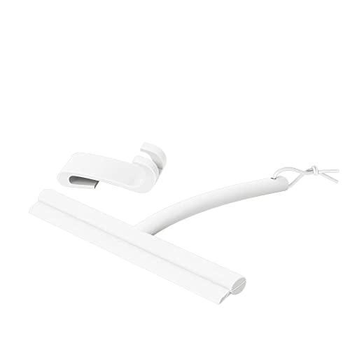 blomus VIPO Shower Squeegee with Holder, 24 cm Wide, Silicone Squeegee for Shower, Bathroom, Window Squeegee, Windscreen Squeegee, White - color: White