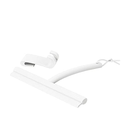 blomus VIPO Shower Squeegee with Holder, 24 cm Wide, Silicone Squeegee for Shower, Bathroom, Window Squeegee, Windscreen Squeegee, White - color: White