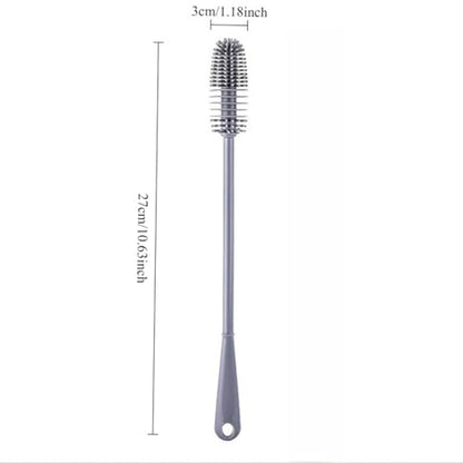 Long Handle Silicone Cleaning Brush for Deep Bottles, Narrow Cup Scrubber - Used for Water Bottles, Carafes
