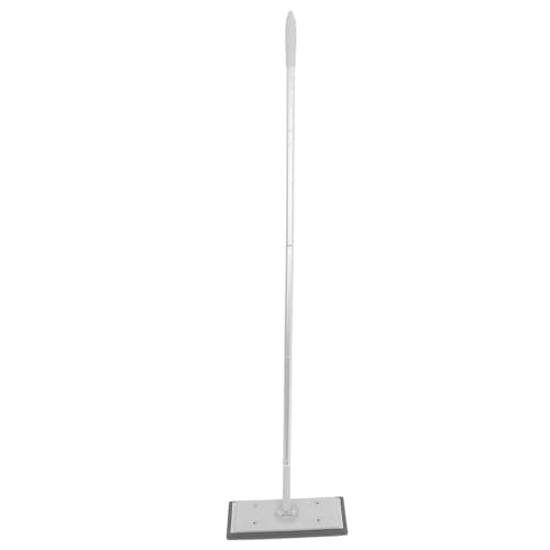 Ipetboom Adjustable 3-Section Extendable Aluminum Dust Mop with Microfiber Flat Pad for Tile Floors and Large Area Cleaning, Gray Industrial Dusting Tool with Electrostatic Function