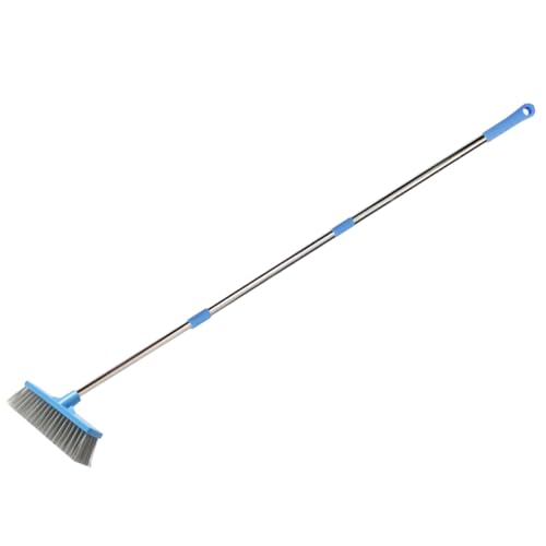 BESPORTBLE Floor Scrub Brush with Long Handle Stiff Bristle, Bathroom and Outdoor Tile Scrubbing Brush for Shower and Deck Cleaning, Heavy-Duty Seam and Water Stain Scrubber for Home Use