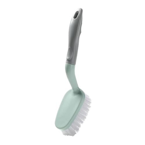 Qiilu Durable Shower Scrub Brush for Bathroom, Kitchen, and Floors - Ergonomic Handle with Heavy Duty Scrubber