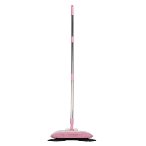 Function Manual Floor Sweeper Mop with 180 Rose Gold Finish for Hardwood Tile Marble No Electricity Needed - color: Roseate