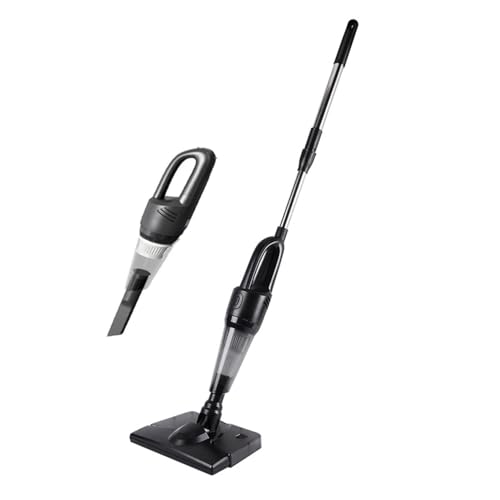 Cordless Stick Wet Dry Vacuum Cleaner with Mop, 14000pa Suction Lightweight Stick Vacuum Mop All in One, 2 Speeds Adjustable, Household Upright Vacuum Cleaner and Mop Combo for Hard Floor Pets (Black) - color: Black
