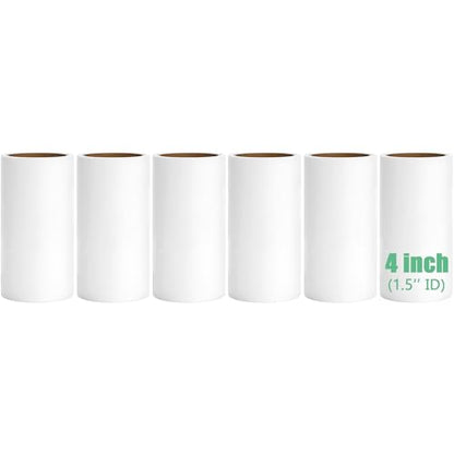 4 inch Lint Roller Refills Compatible with Evercare PetLovers Extra Sticky Lint Roller 6 Pack of Refills Only 60 Sheets per Refill 360 Sheets Total (1 1/2'' Inside Dia.) - size: 4 inch (1.5'' Inside Dia.)