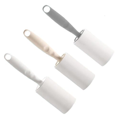 BESPORTBLE 2pcs Portable Roller Sticky Paper Set for Hair Removal Tearable Lint Roller with Sticky Replacement Paper for Clothes Pants and Furniture White