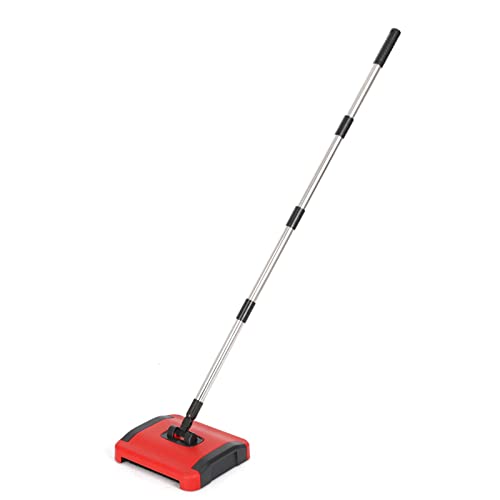 ljhnba Carpet Sweeper Household Sweeping Machine Manual Floor Broom Floor Built-in Large-Capacity Trash Can Carpet Sweeper Broom Rotatory Efficient Brush Household Sweeping Machine Manual Floor