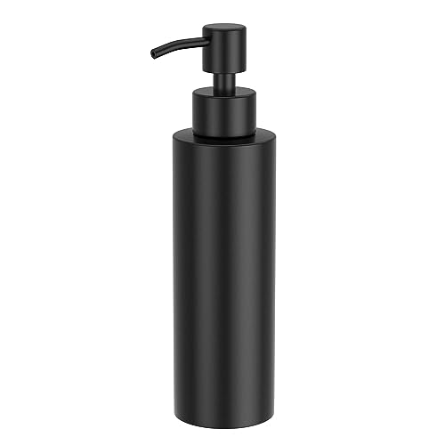 ARKTEK Matte Black Soap Dispenser Stainless Steel 11.8 OZ - Liquid Hand Lotion Dispenser Decor Refillable Dishwashing Soap Dispenser for Kitchen Bathroom Countertops - color: 135-black
