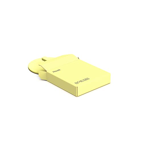 Boie USA Bathroom Hook - for Hanging Shower or Bathroom Tools Like Loofahs and Scrubbers. Shower Hook for Loofah, Wash Cloths, and All Bath Tools. Easy to Remove (Yellow) - color: Yellow