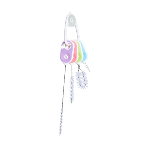 Munchkin® Details™ Bottle and Cup Cleaning Brush 4 Piece Set with Key Ring,(Pack of 12) - size: 4 Piece Set (Pack of 12)