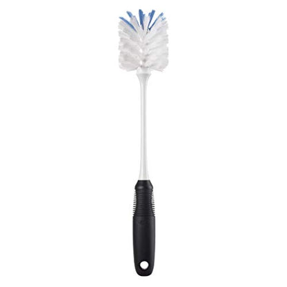OXO Good Grips Bottle Brush, Dual-Bristle Cleaning for Bottles, Pitchers and Carafes, Flexible Neck Scrub Brush, Safe for Stemware and Delicate Glassware, Dishwasher Safe - style: Bottle Brush