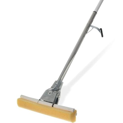 HOMEMAID® 12" Foam Roller Sponge Mop, Aluminum Handle - $20.99 Each / Made in USA - color: Roller Mop